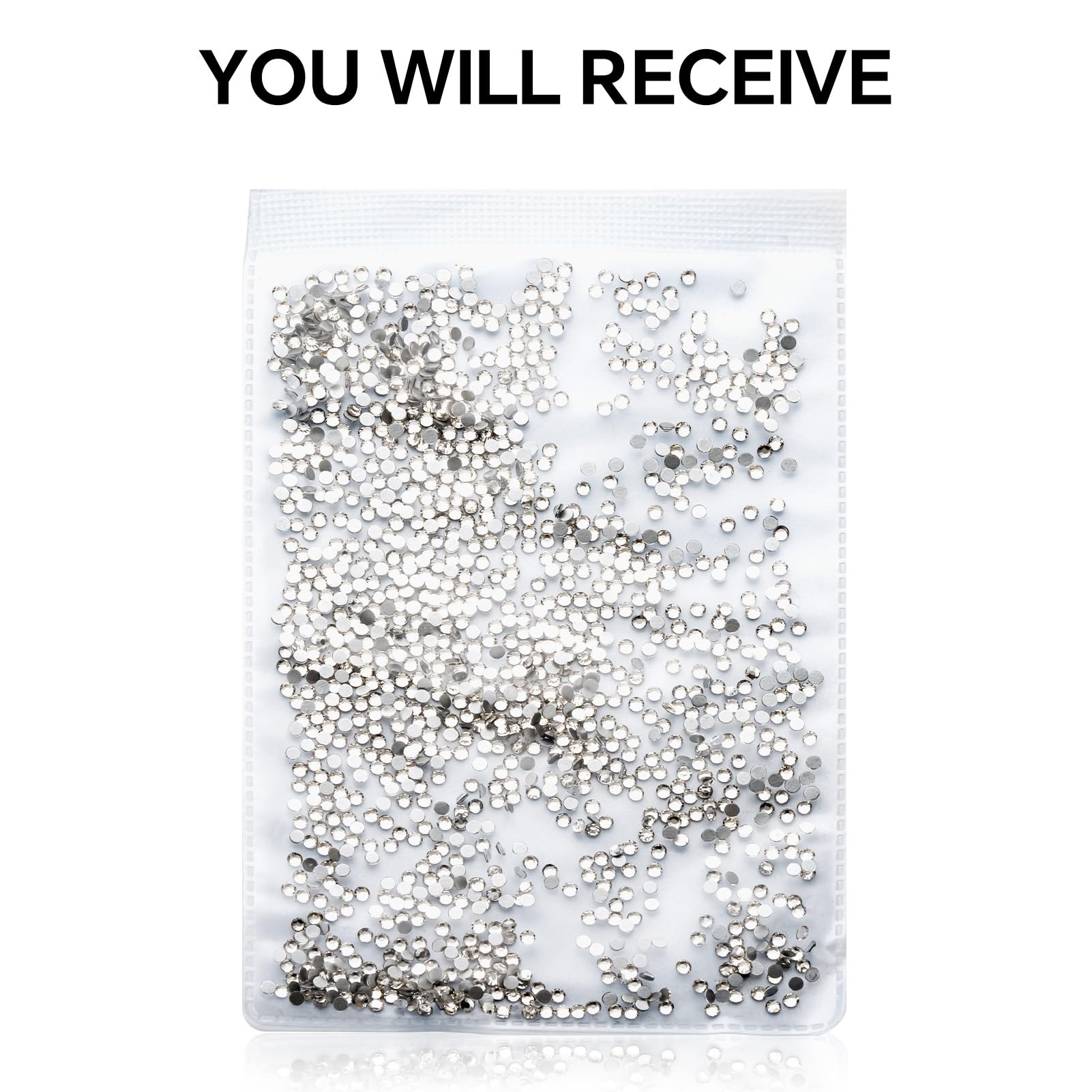 Amazon.com: 3000Pcs White Crystal Rhinestones,Glass Flatback